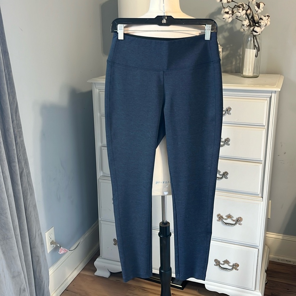 Apt 9 Navy Blue Pants Pull On Business Casual Comfy Womens Medium - Picture 2 of 12